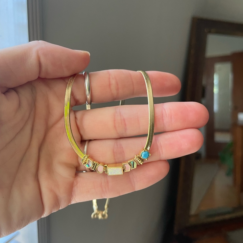 Gorjana Multi Color Gemstone Necklace